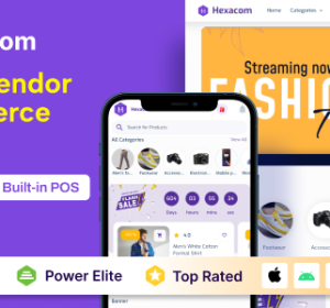 Hexacom v7.6: aplicación de comercio electrónico de un solo proveedor con sitio web, panel de administración y aplicación de repartidor (anulado)