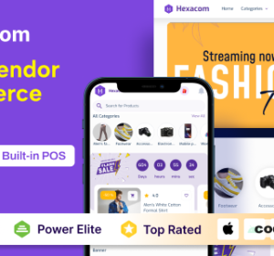 Hexacom v7.4 - single vendor eCommerce App with Website, Admin Panel and Delivery boy app - nulled